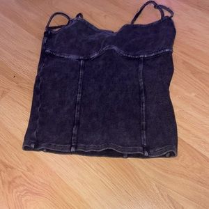 Black off denim crop top xs forever 21